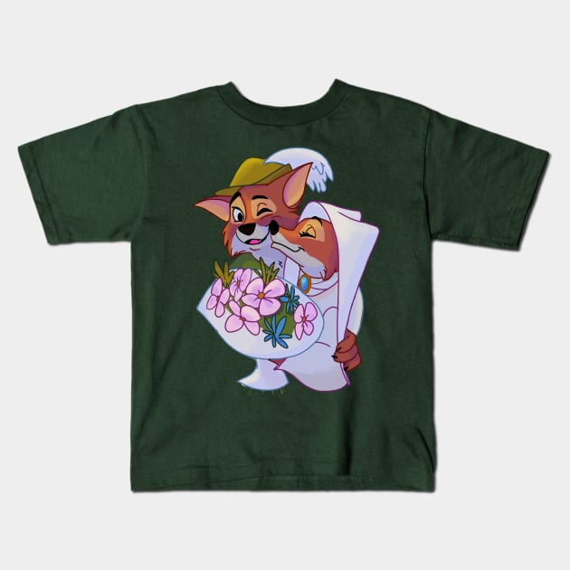 Robin Hood & Maid Marian Kids T-Shirt by SophieScruggs